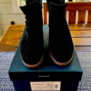 Cole Haan Black Suede Booties